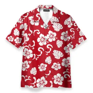 Hibicus Flowers Men's Button's Up Shirts - Hawaiian Shirt & Beach Shorts