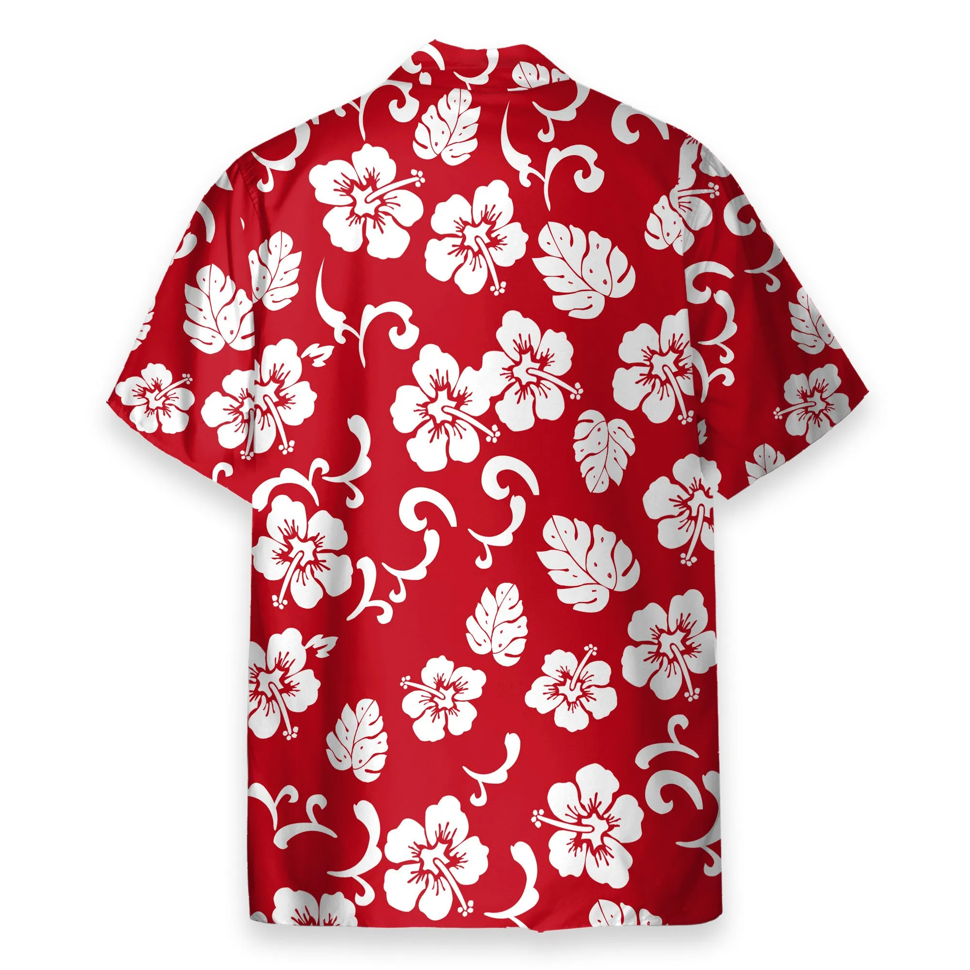 Hibicus Flowers Men's Button's Up Shirts - Hawaiian Shirt & Beach Shorts
