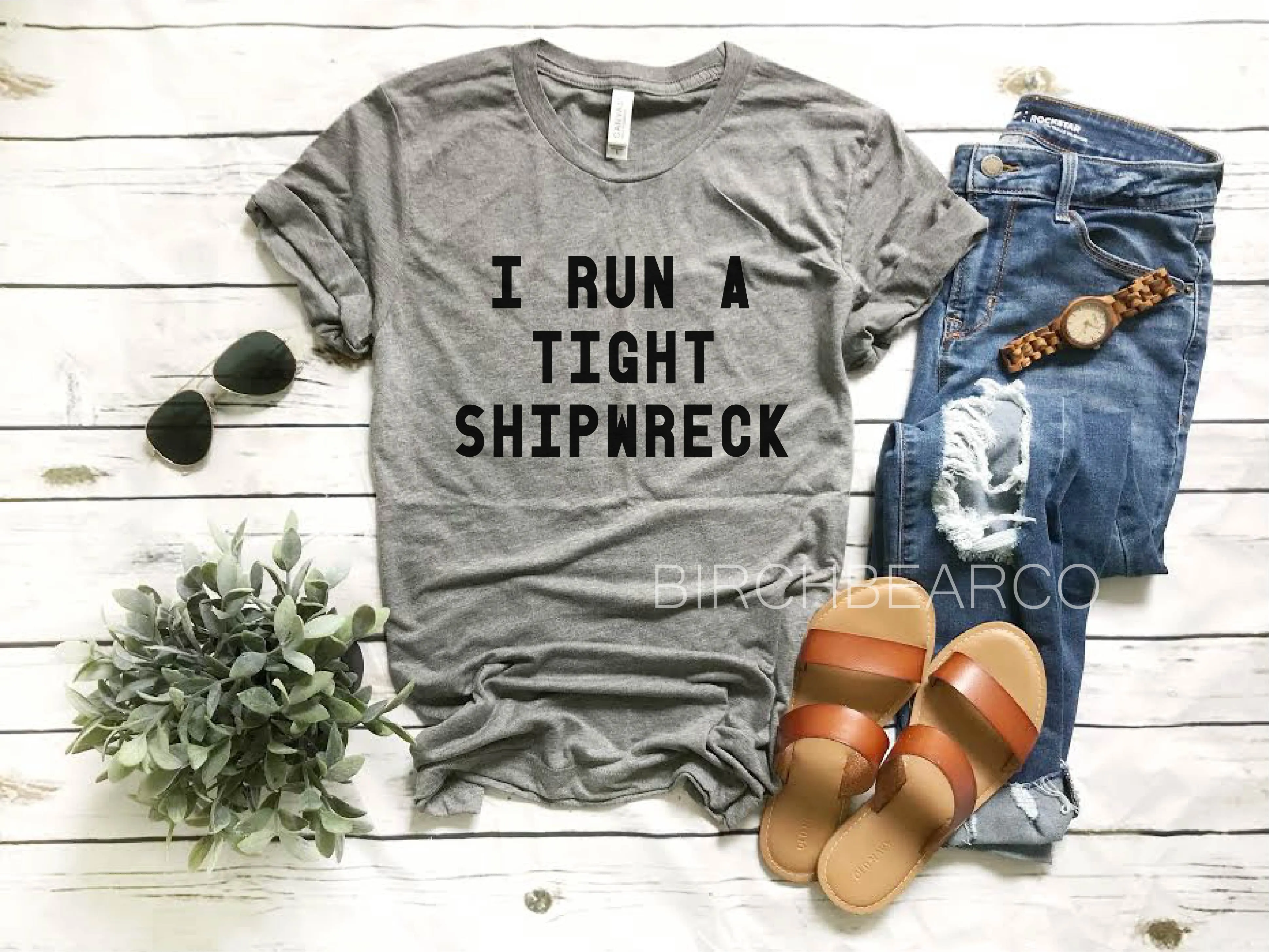 I Run A Tight Shipwreck Shirt | Funny Shirts | Unisex Heather Crew