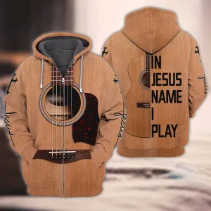 In Jesus Name I Play - Guitar - 3D Full Print