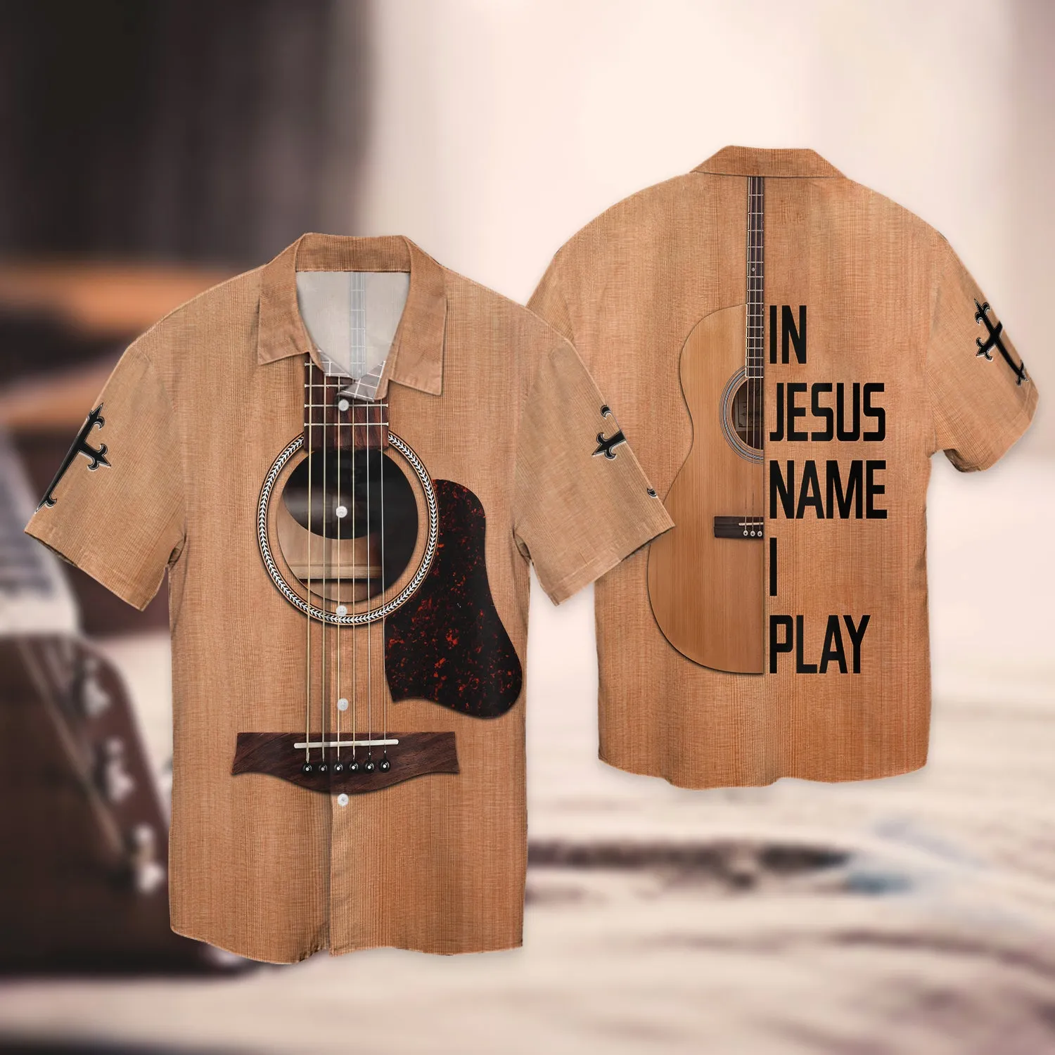 In Jesus Name I Play - Guitar - 3D Full Print