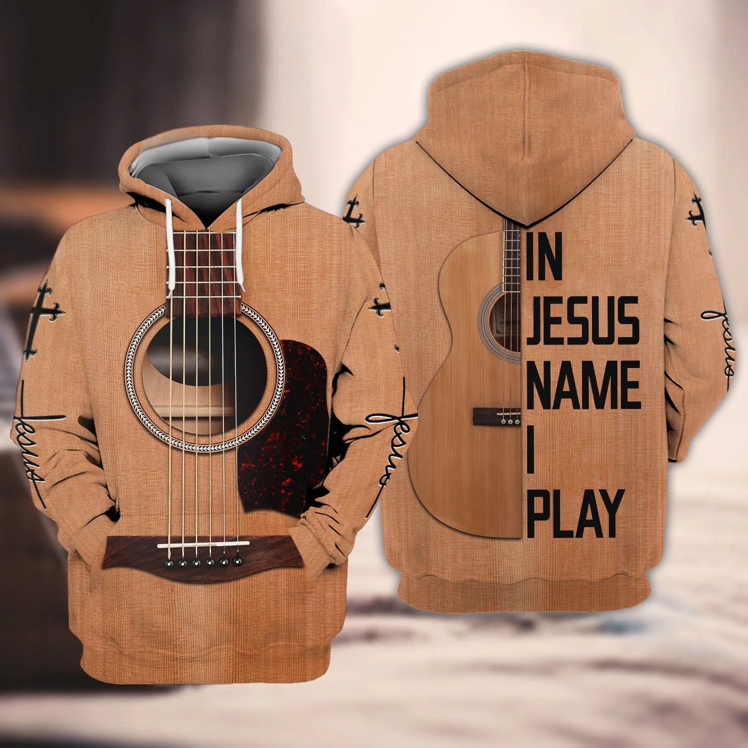 In Jesus Name I Play - Guitar - 3D Full Print