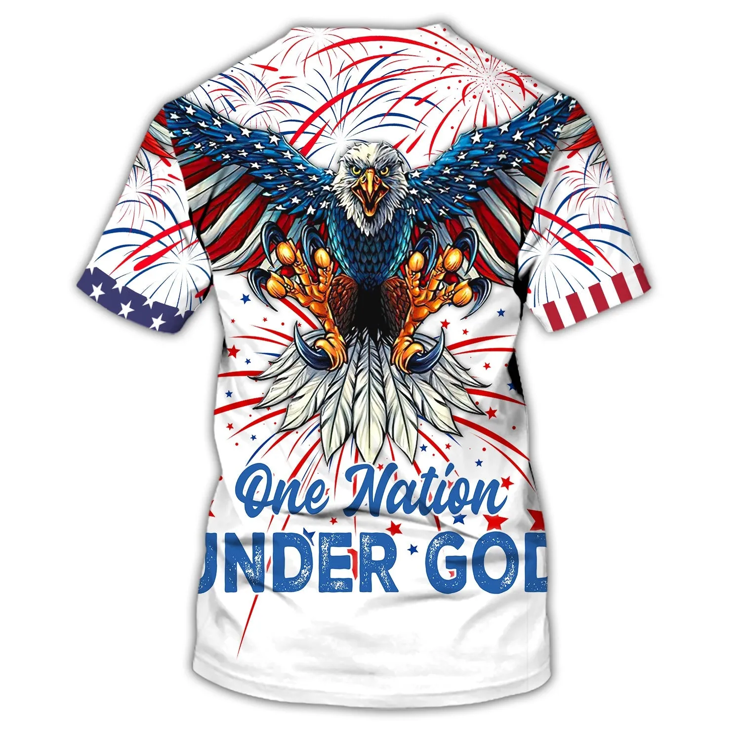 Independence Day Is Coming Ealge One Nation Under God  3D Polo Shirt Full Print