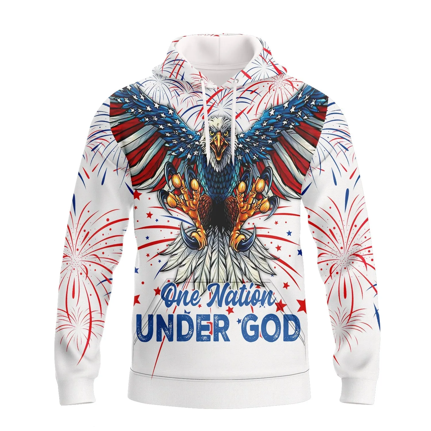 Independence Day Is Coming Ealge One Nation Under God  3D Polo Shirt Full Print