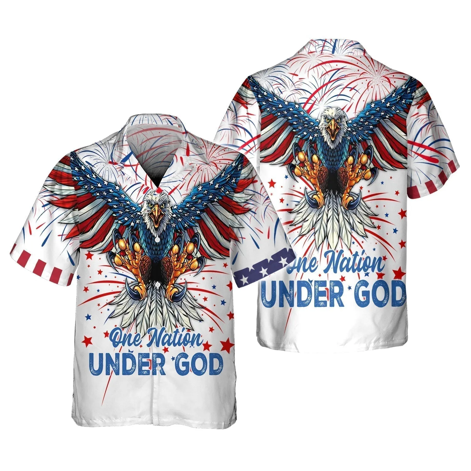 Independence Day Is Coming Ealge One Nation Under God 3D Zipper Hoodie Full Print
