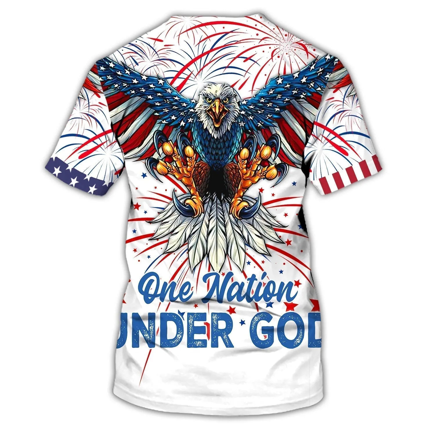 Independence Day Is Coming Ealge One Nation Under God 3D Zipper Hoodie Full Print
