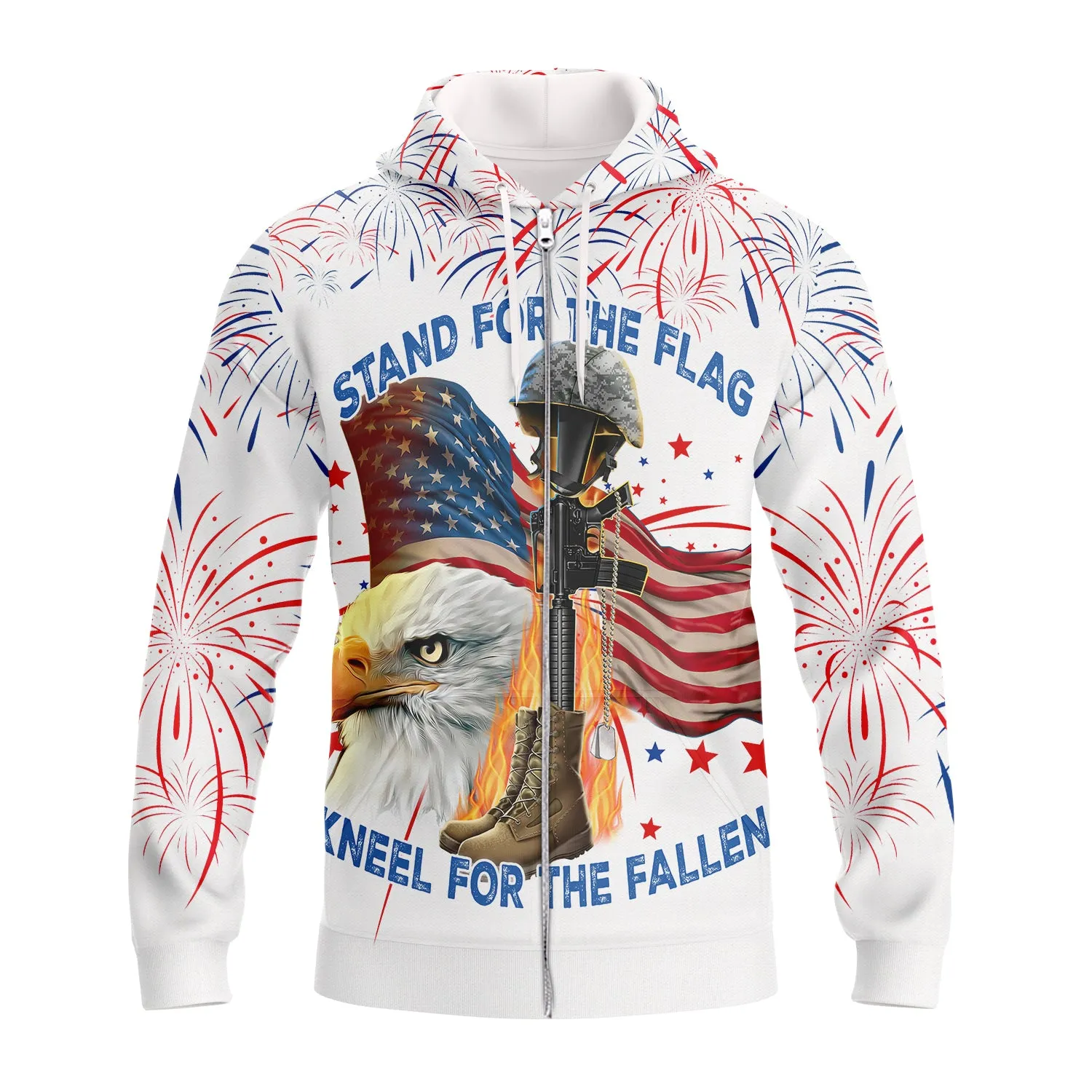 Independence Day Is Coming - Stand For The Flag Kneel For The Fallen Full Print