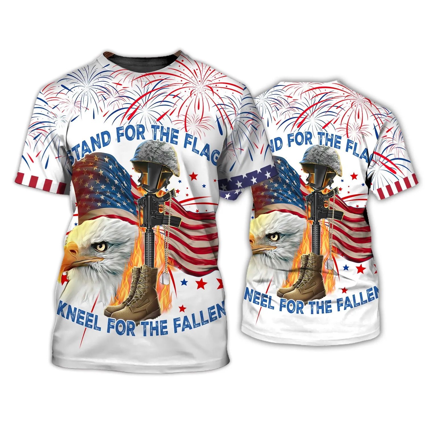 Independence Day Is Coming - Stand For The Flag Kneel For The Fallen Full Print