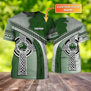 Ireland Patrick's Day Personalized Name 3D Tshirt For Men and Women