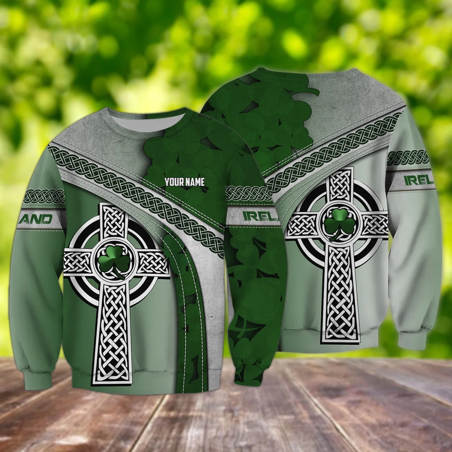 Ireland Patrick's Day Personalized Name 3D Tshirt For Men and Women