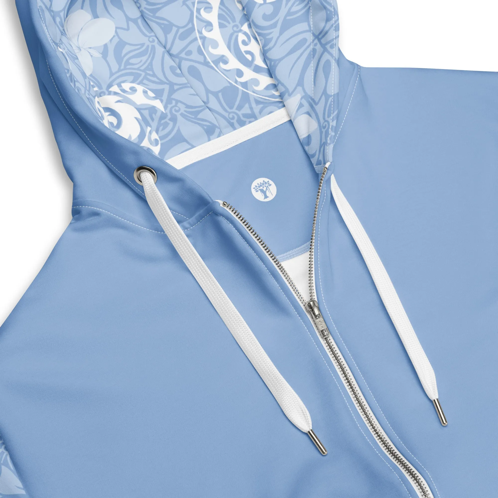 Island Aura Tropical Blue Zip Up Hoodie