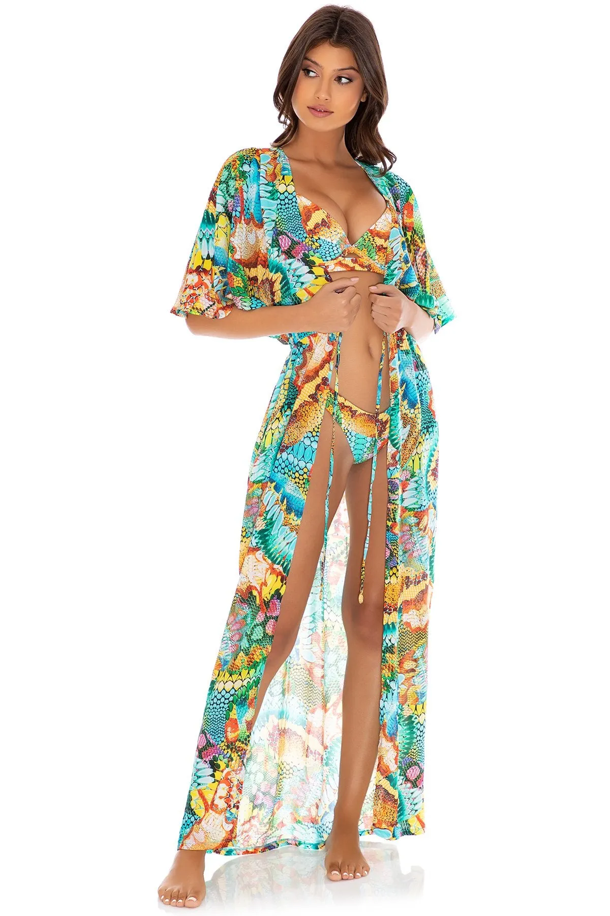 JUST WING IT - Long Open Tunic • Multicolor