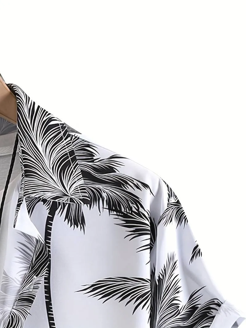 Kai – Men’s Hawaiian Shirt with Coconut Tree Print