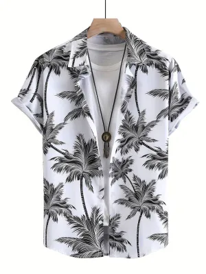 Kai – Men’s Hawaiian Shirt with Coconut Tree Print
