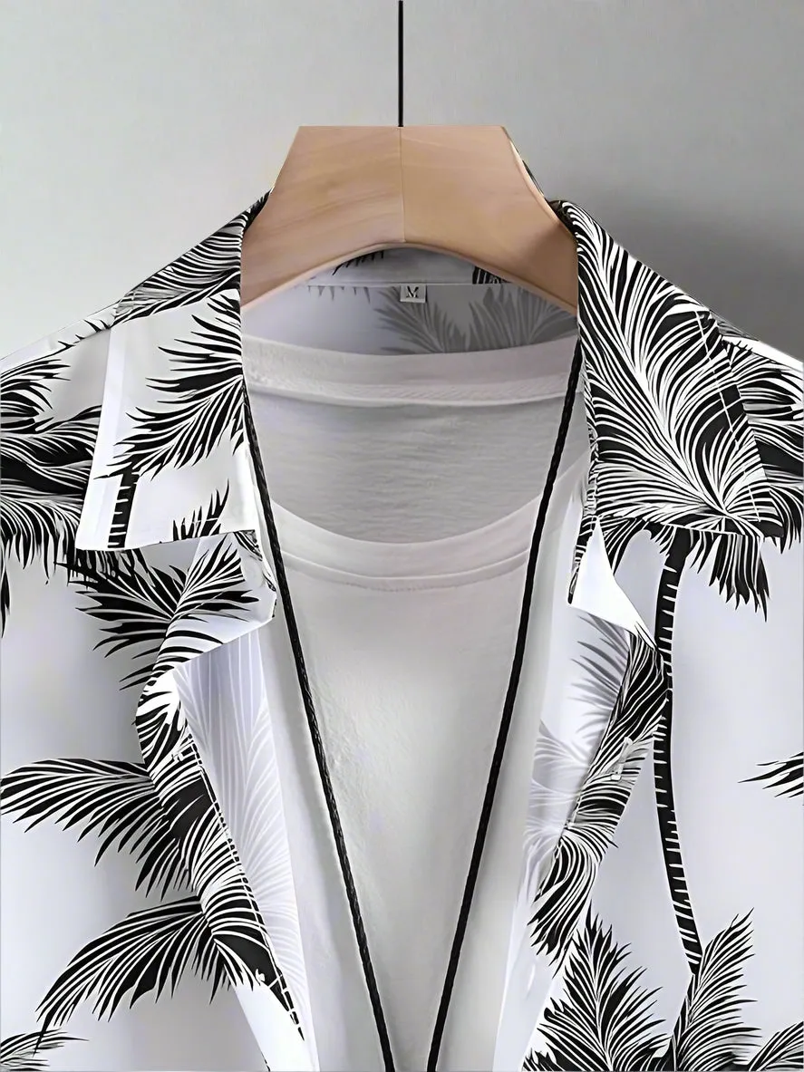Kai – Men’s Hawaiian Shirt with Coconut Tree Print