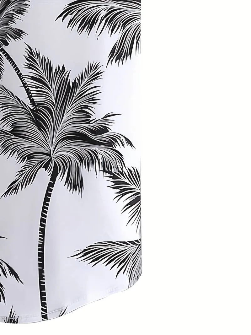 Kai – Men’s Hawaiian Shirt with Coconut Tree Print