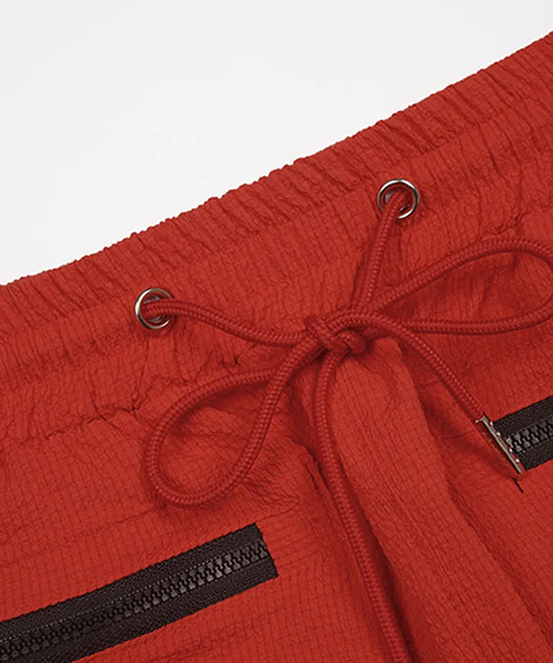 KANDINI Airy Hoodie Jacket & Skirt Set - Red