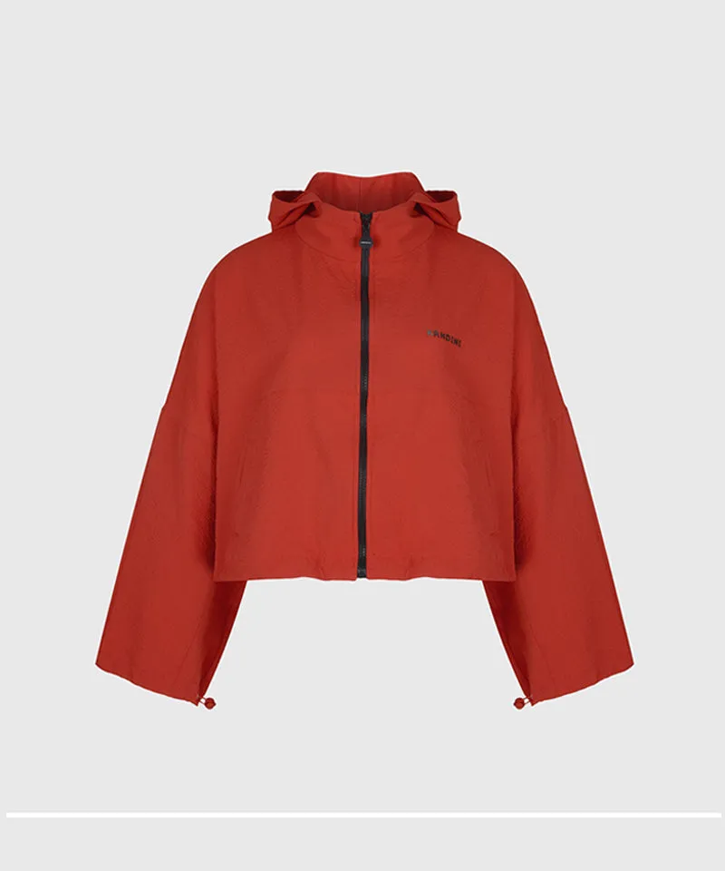 KANDINI Airy Hoodie Jacket & Skirt Set - Red