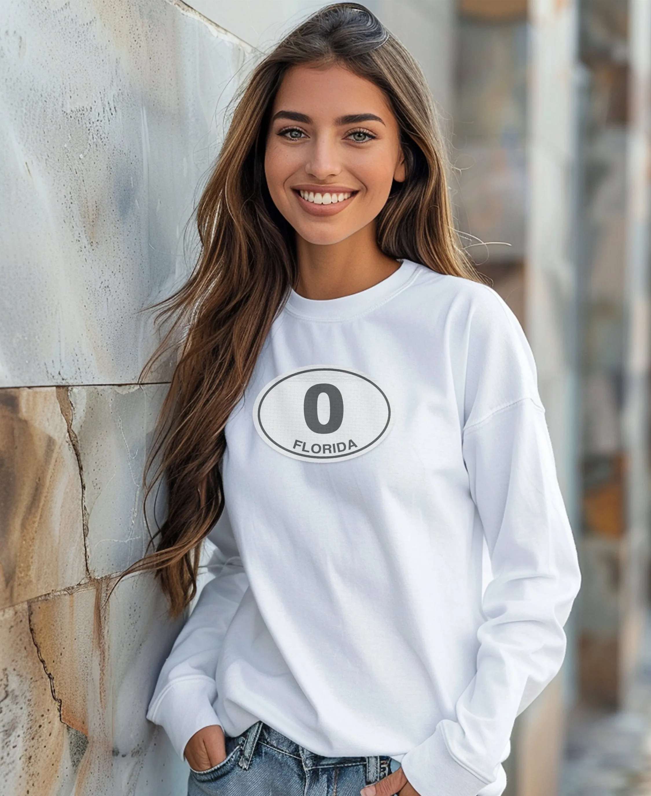 Key West Mile 0 Florida Graphic Womens Long Sleeve T-Shirts