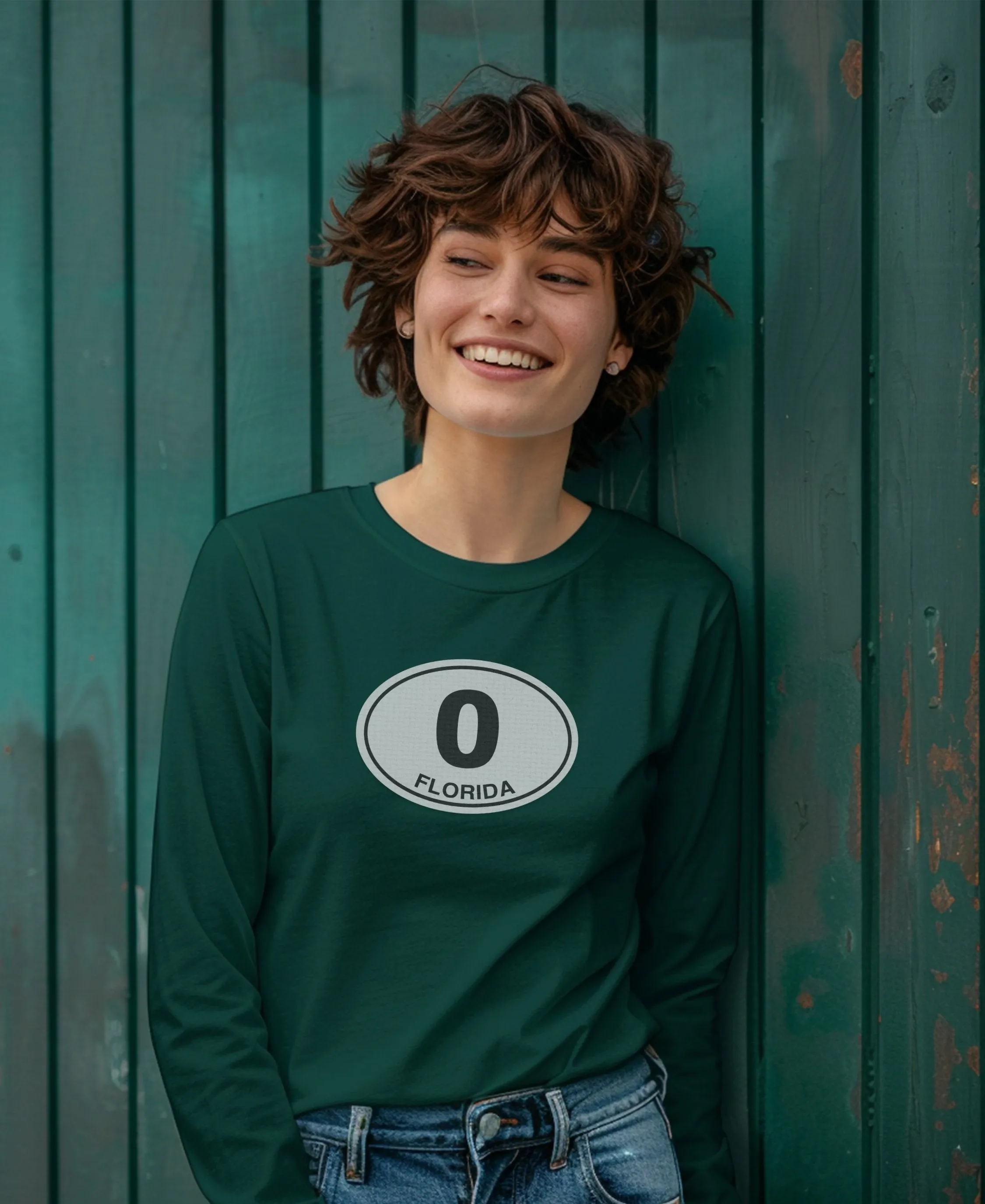 Key West Mile 0 Florida Graphic Womens Long Sleeve T-Shirts