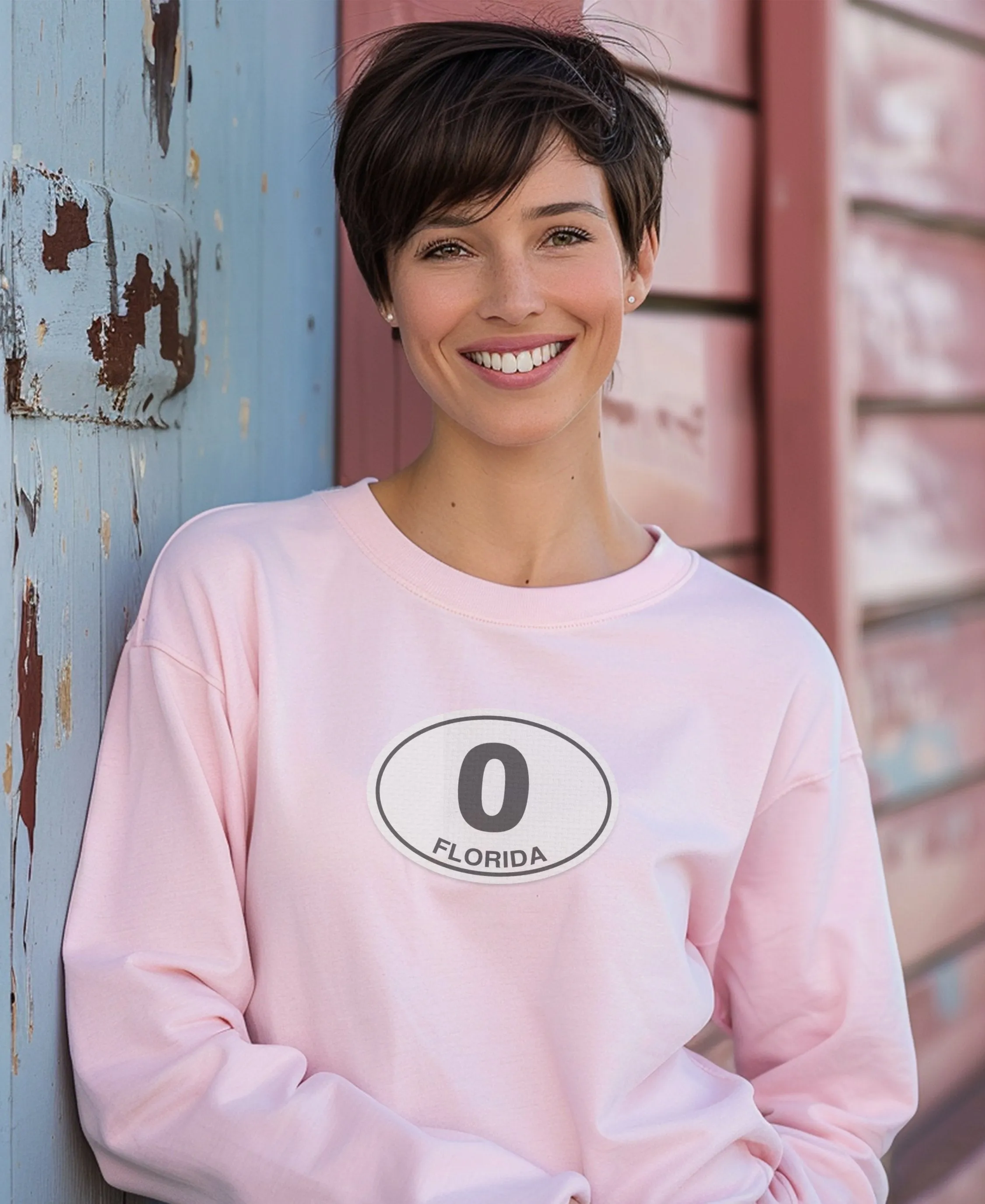 Key West Mile 0 Florida Graphic Womens Long Sleeve T-Shirts