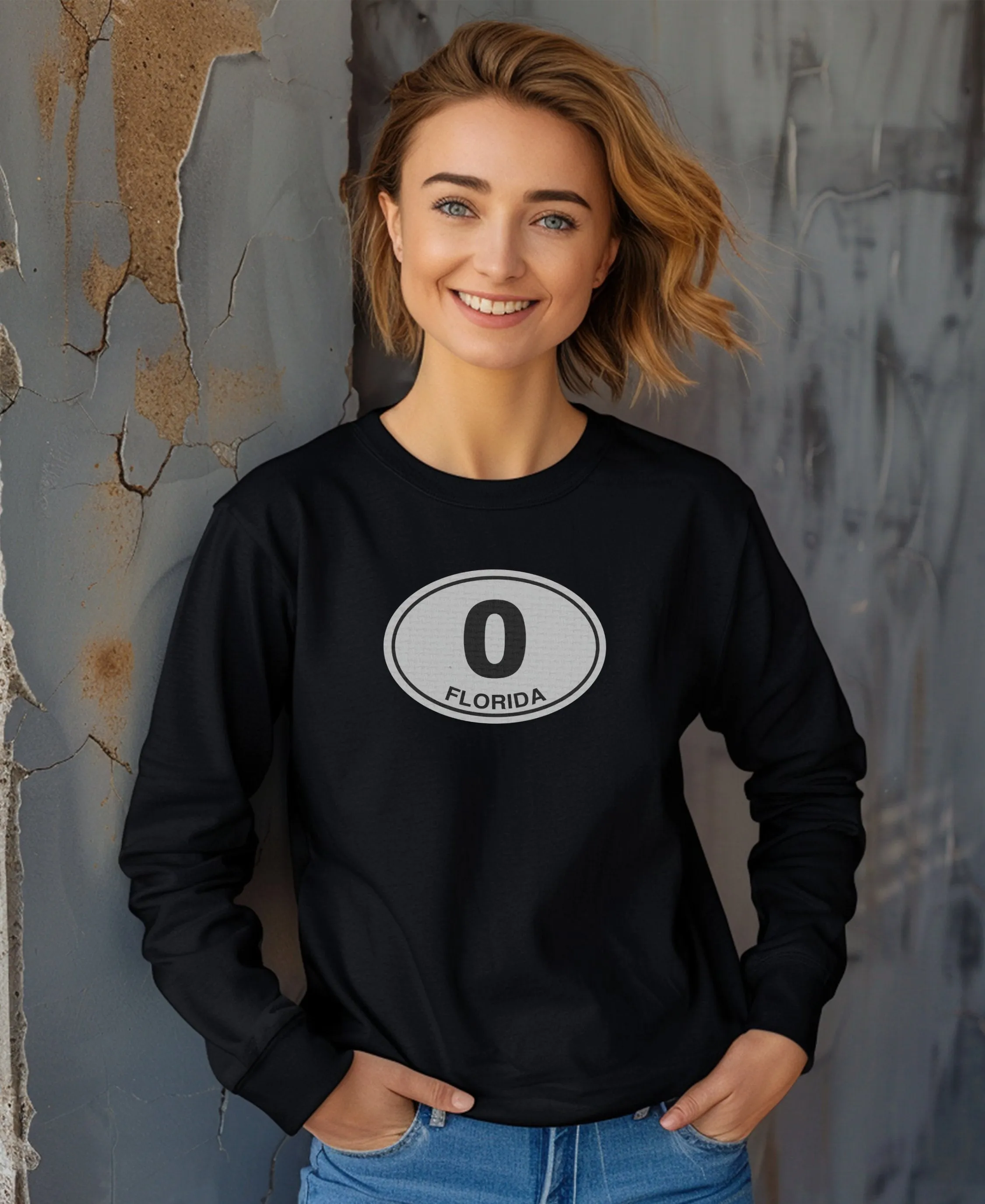 Key West Mile 0 Florida Graphic Womens Long Sleeve T-Shirts