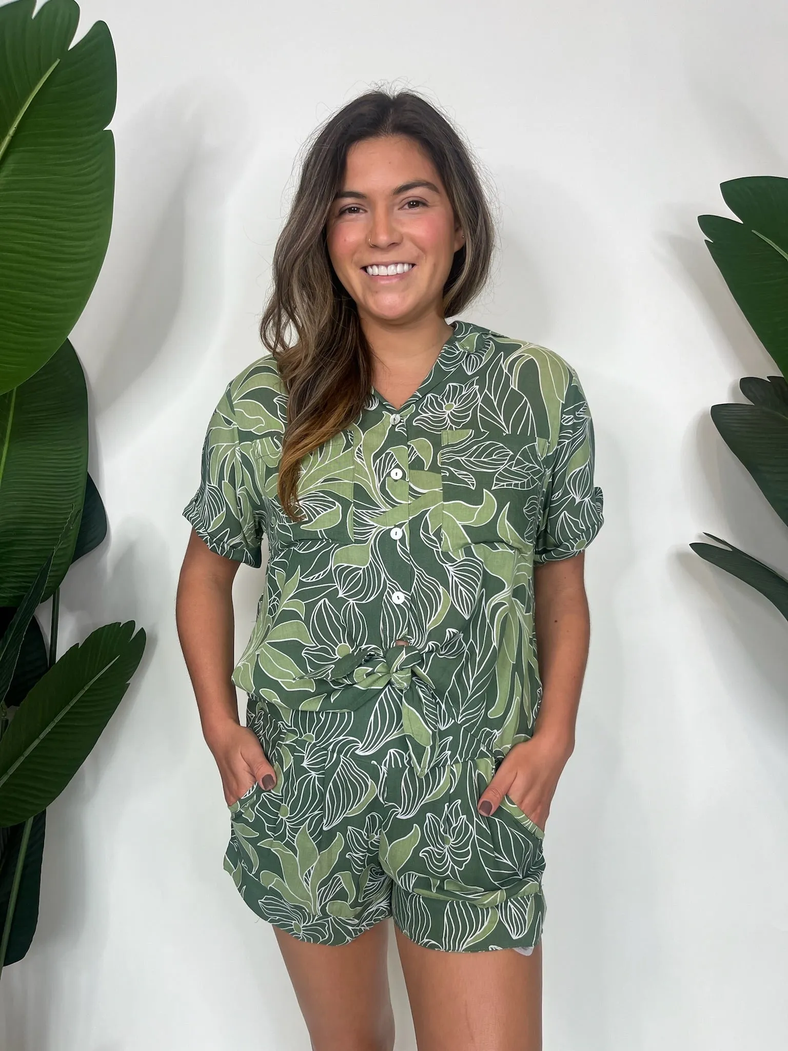 Khush Zariah Shirt Tropical Green