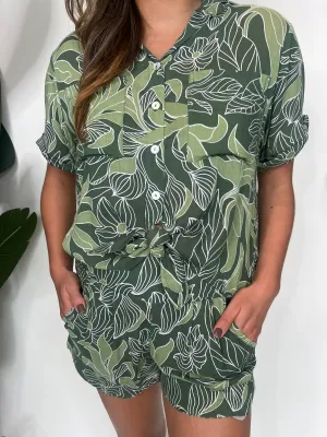 Khush Zariah Shirt Tropical Green