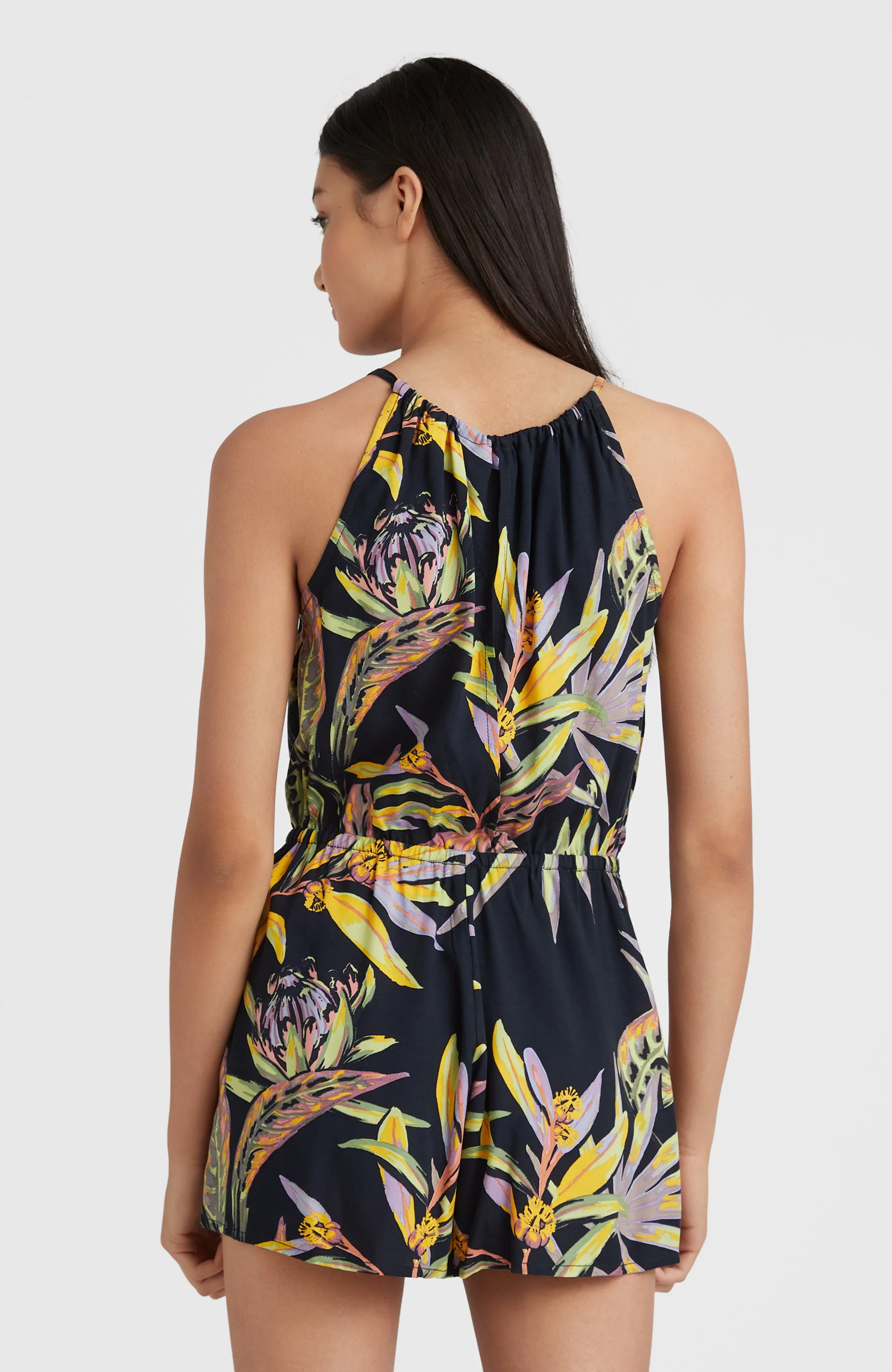 Leina Einteiler | Black Tropical Flower