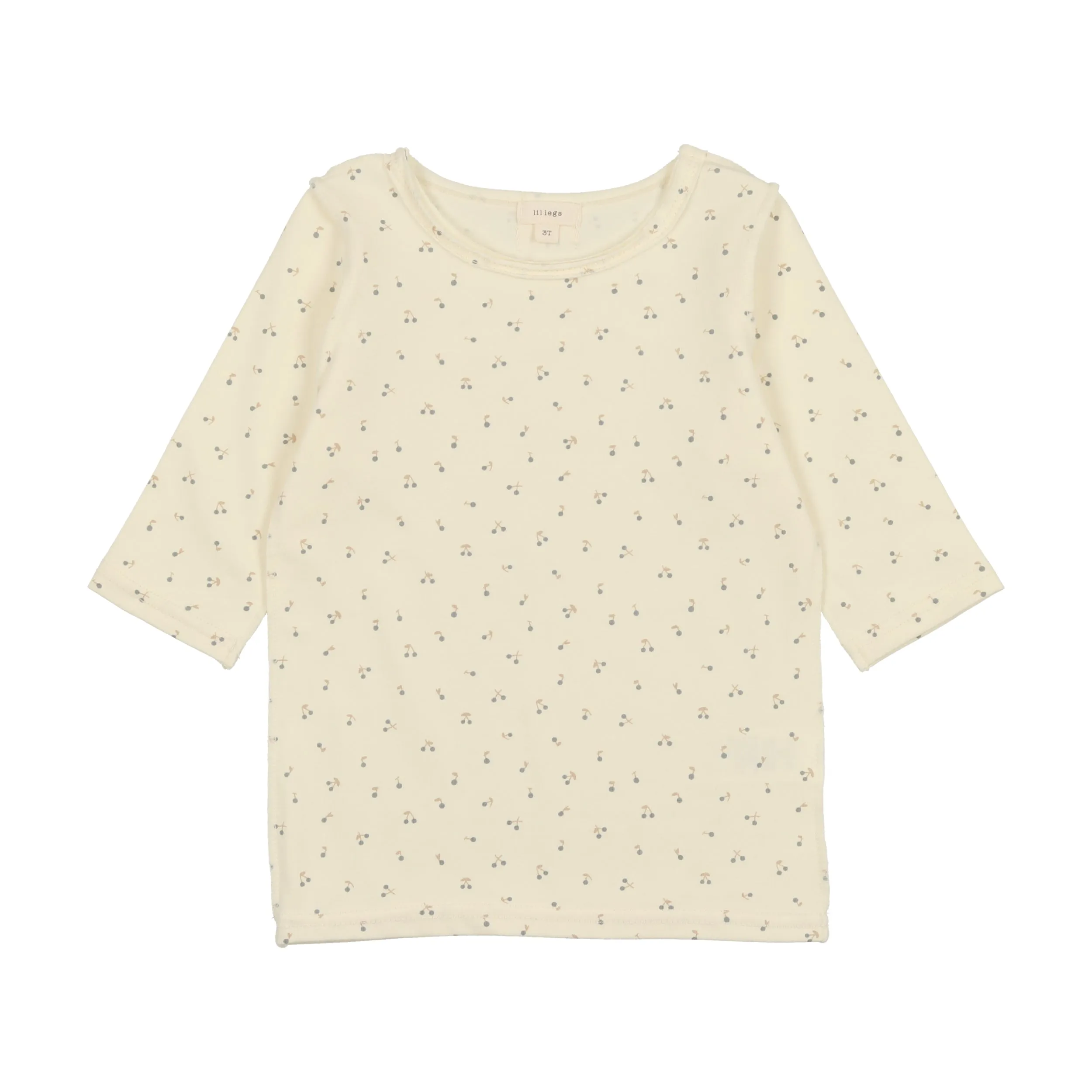 Lil Legs Three Quarter Sleeve T-Shirt - Blue Cherry