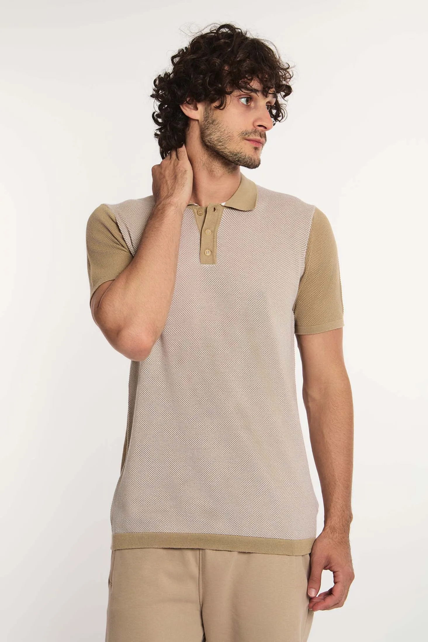 Men Polo Cotton Casual Green