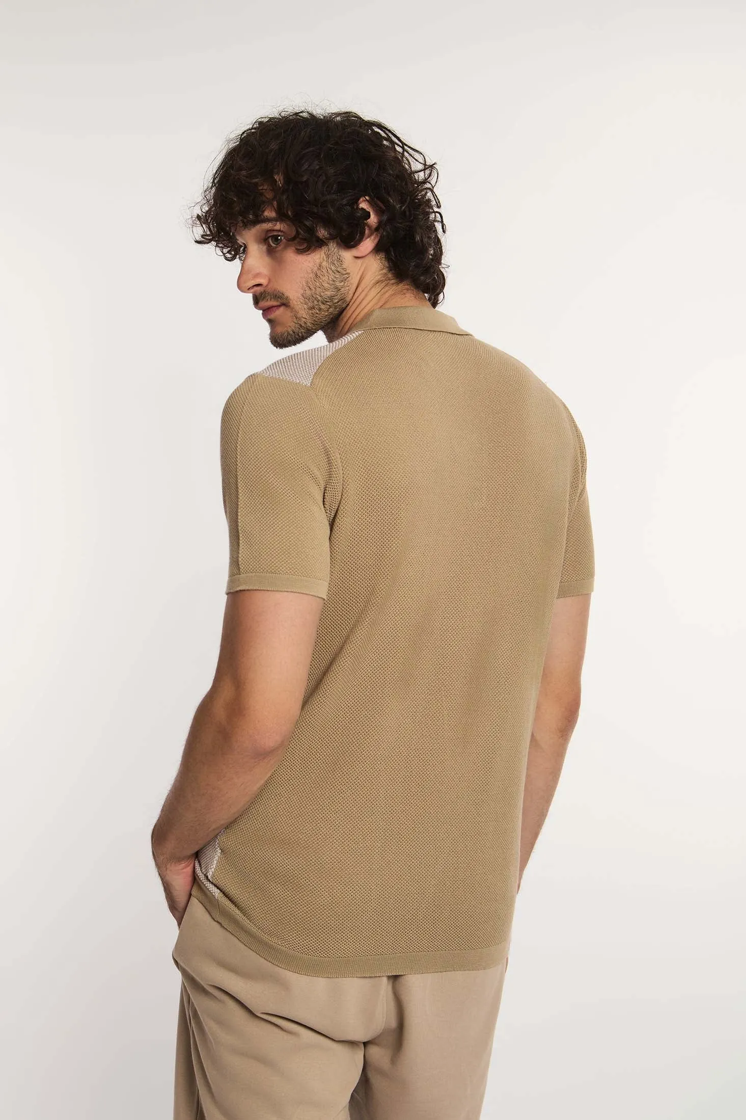 Men Polo Cotton Casual Green