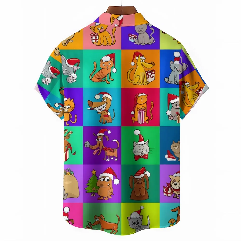 Men's Fashion Casual Cartoon Character Print Shirt 2411006963