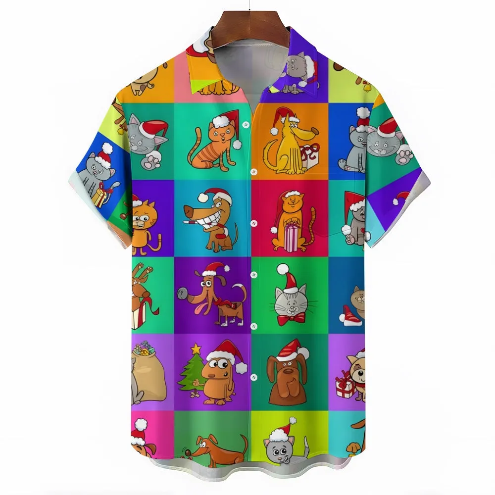 Men's Fashion Casual Cartoon Character Print Shirt 2411006963