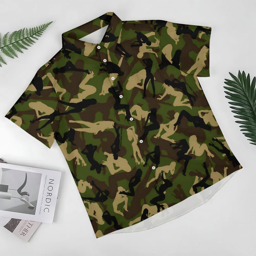 Men's Fun Camouflage Casual Short Sleeve Shirt 2311000402