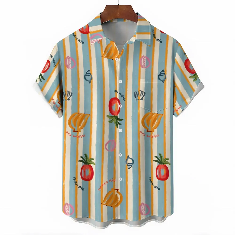 Men's Hawaiian Casual Short Sleeve Shirt 2404001628
