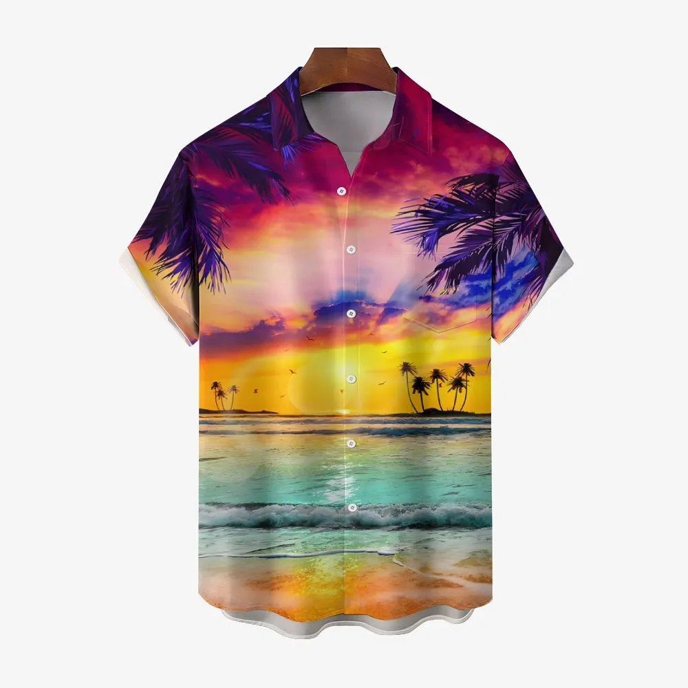 Men's Hawaiian Casual Short Sleeve Shirt 2407000199