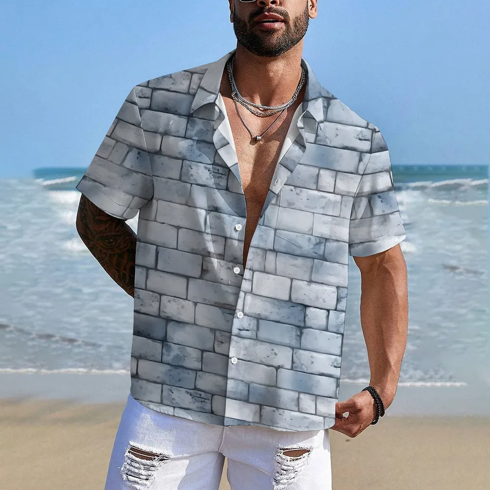 Men's Hawaiian Casual Short Sleeve Shirt 2407002138