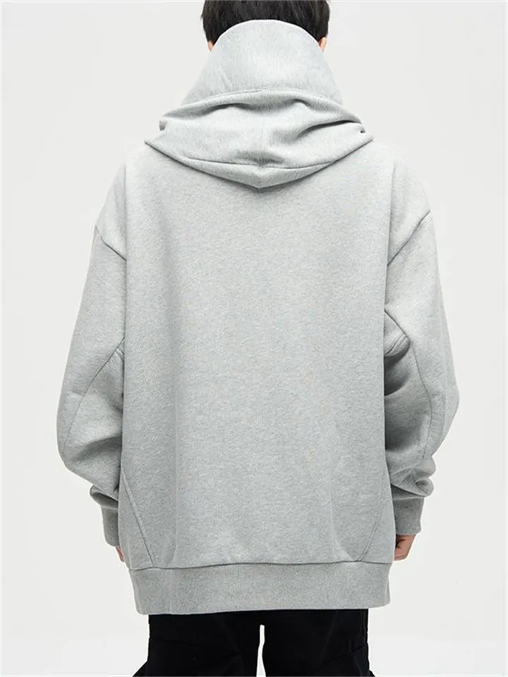 Men's Relaxed Fit Hip Hop Hoodie with Face Mask