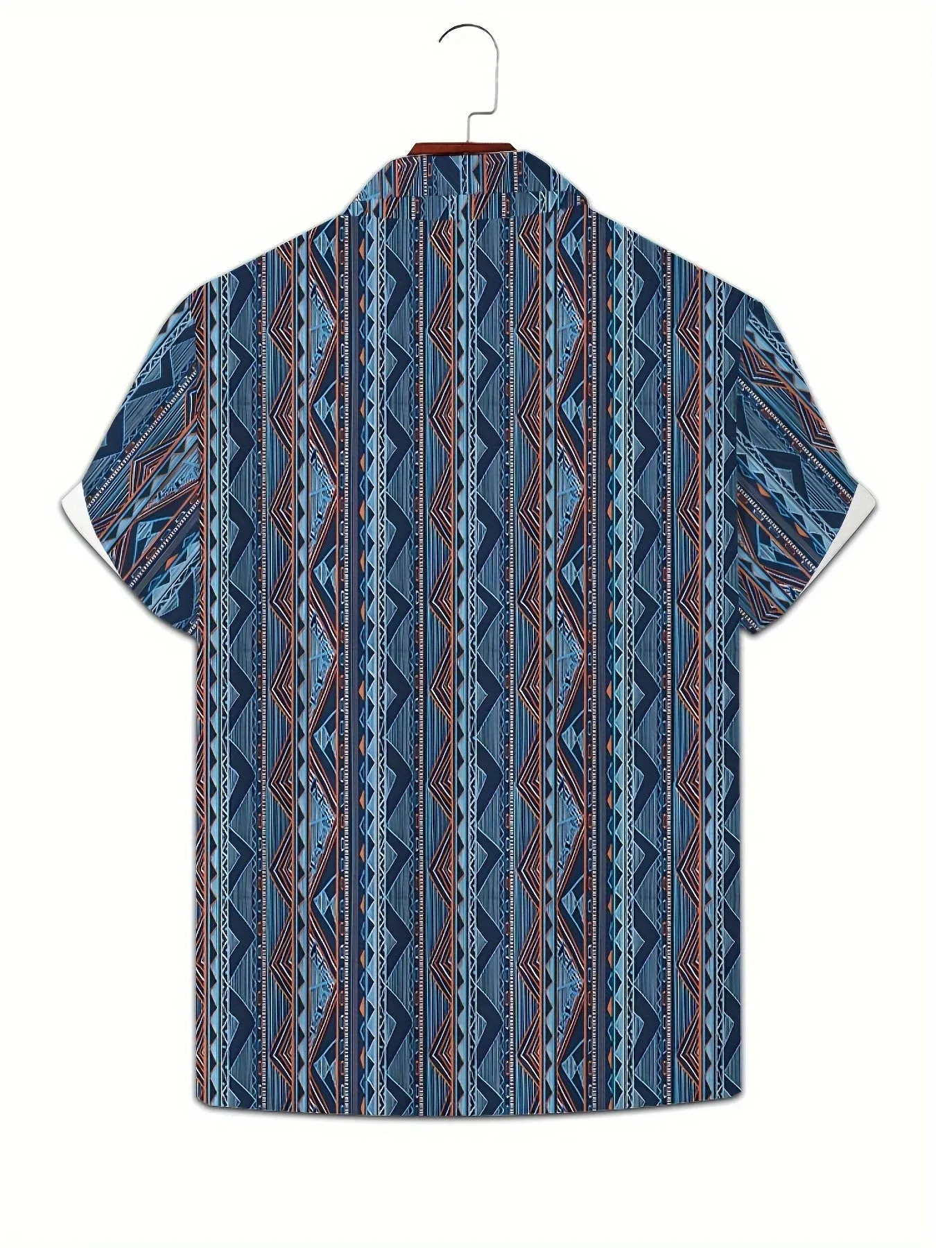 Men's retro classic button down short sleeved shirt