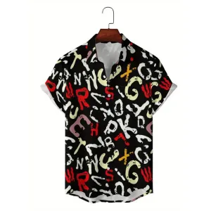 Men's Stylish 3D Printed Casual Short Sleeve Shirt