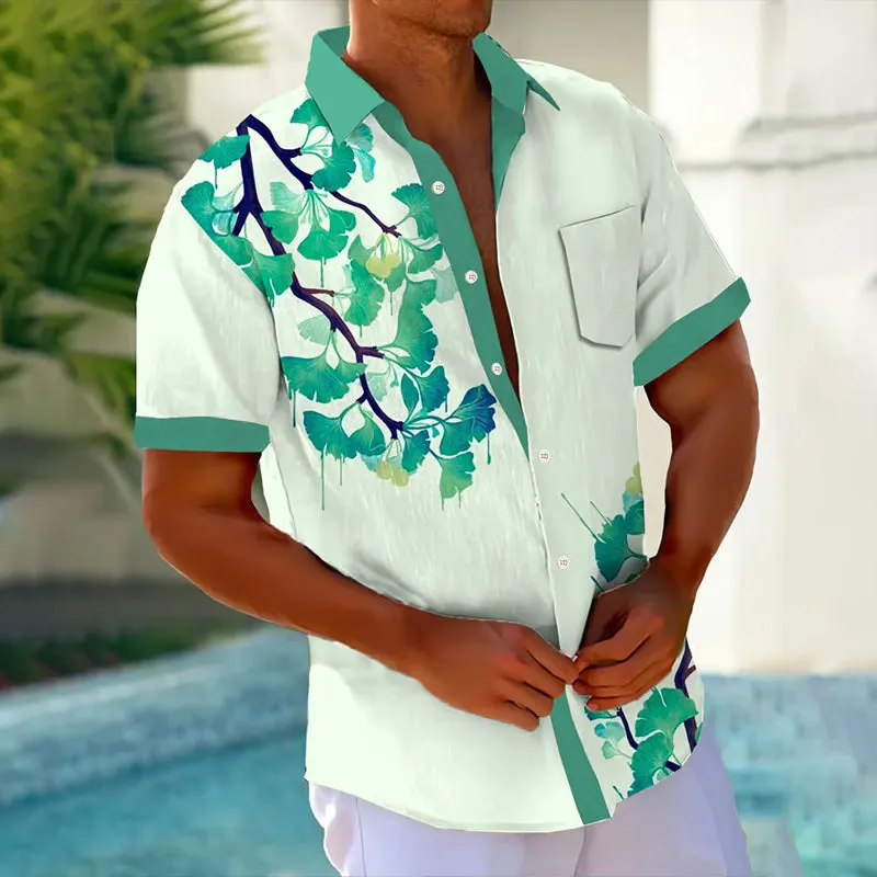 Men's Stylish Printed Resort Casual Shirt