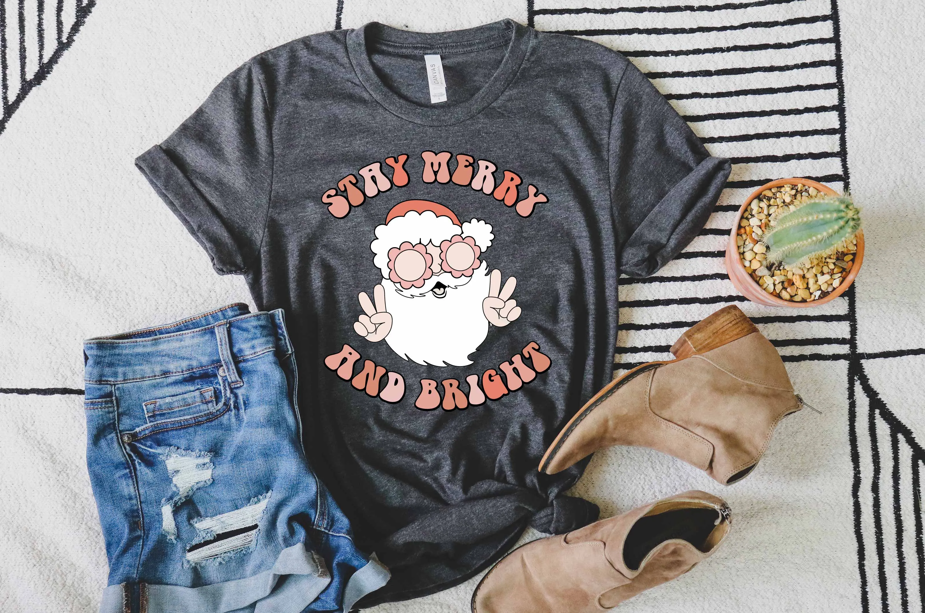 Merry and Bright Christmas Shirt | Unisex Crew