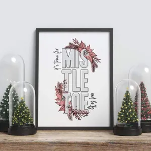 Mistletoe and Holly | Christmas art print