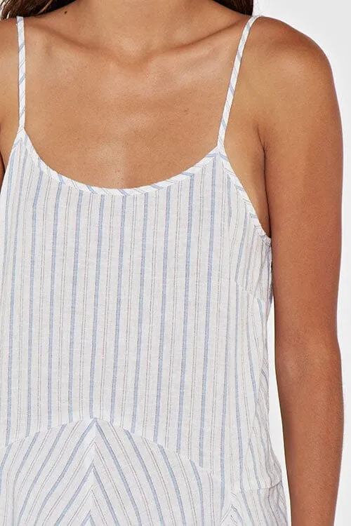 Misty Stripes Midi Dress