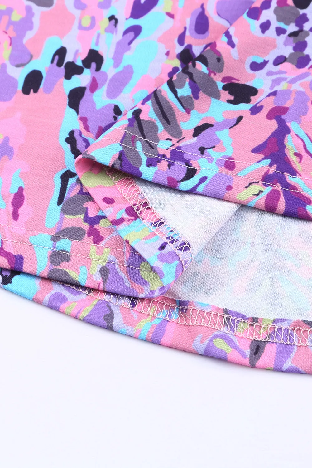 Multicolor Tropical Floral Print Racerback Tank Top