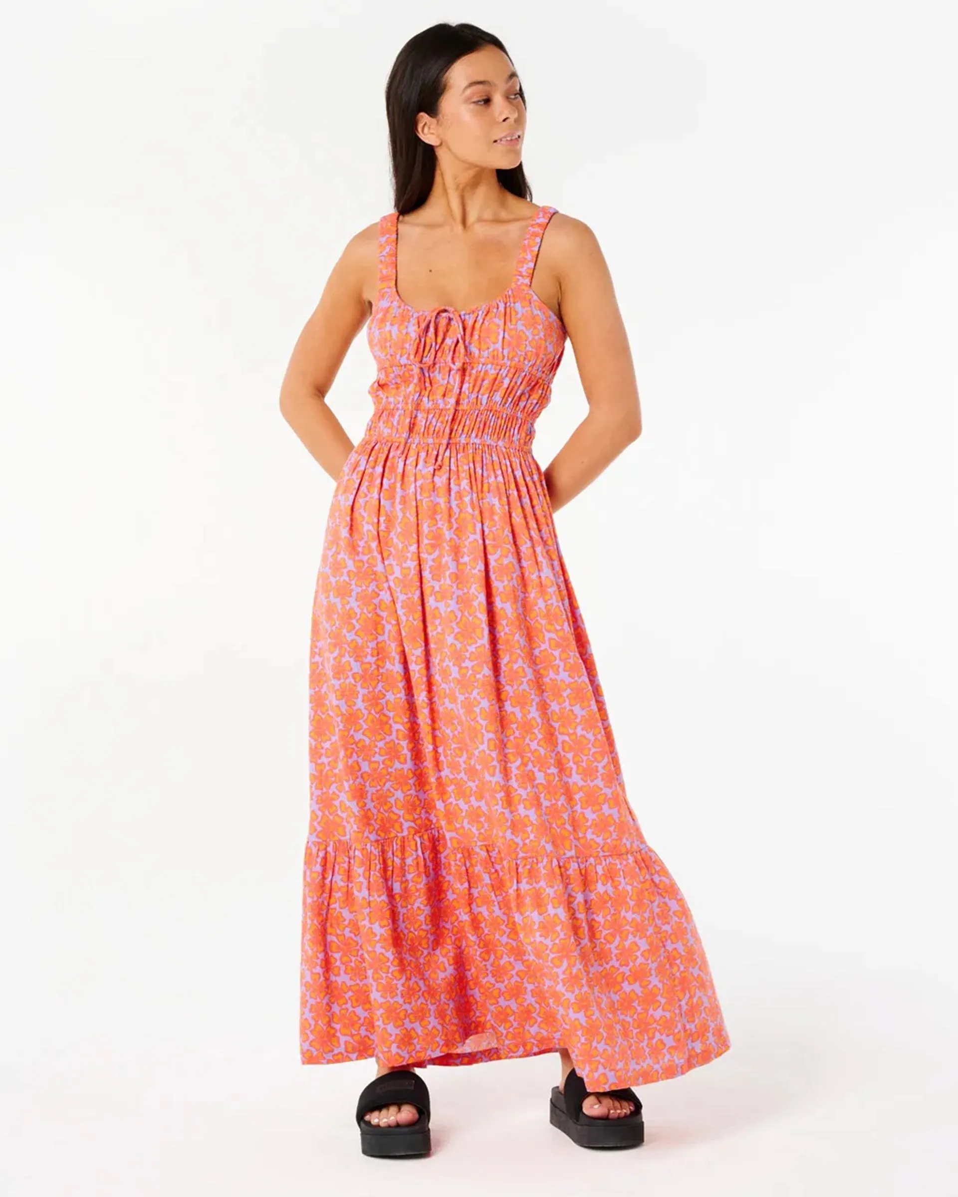Neon Isles Maxi Dress - Pink