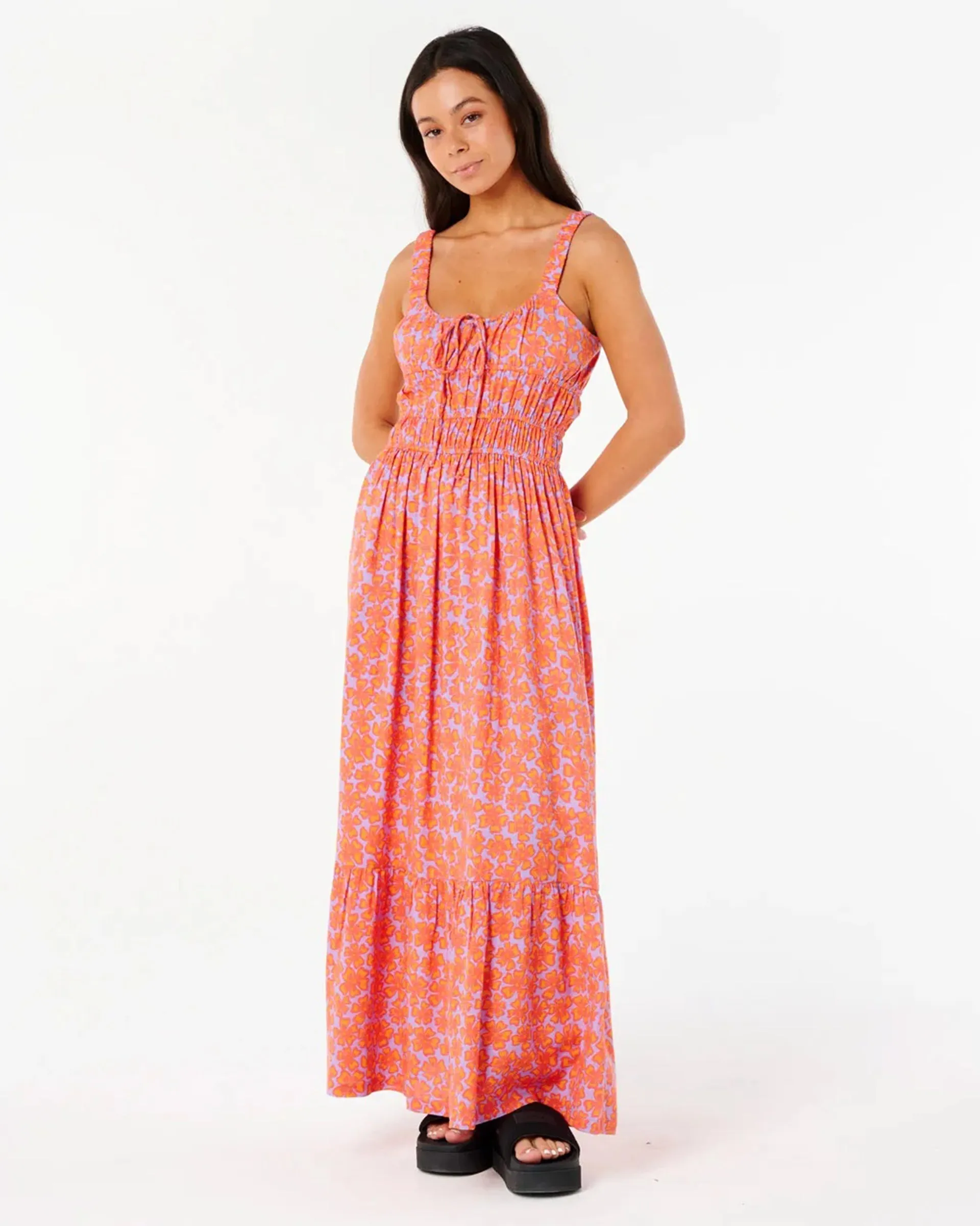 Neon Isles Maxi Dress - Pink