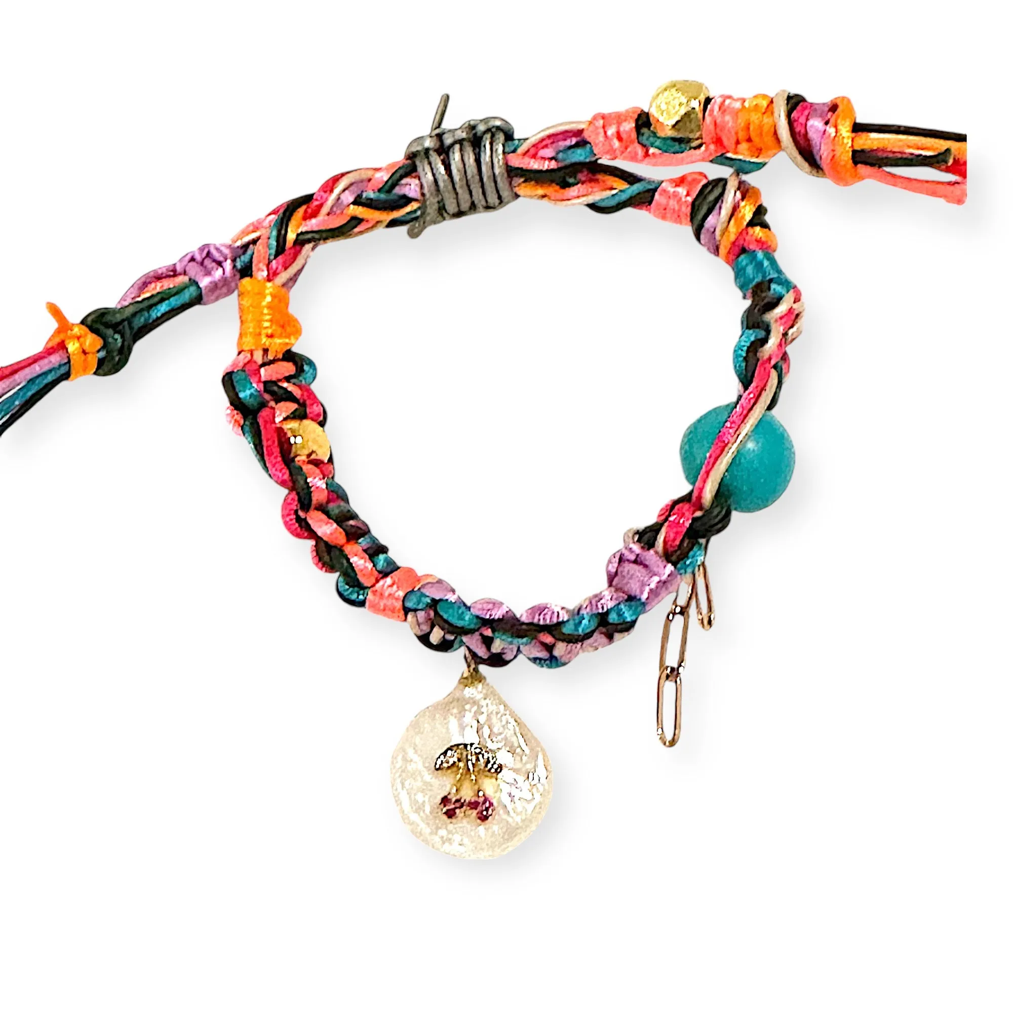 NEON TROPICAL CHERRY ROCKER CHARM BRACELET