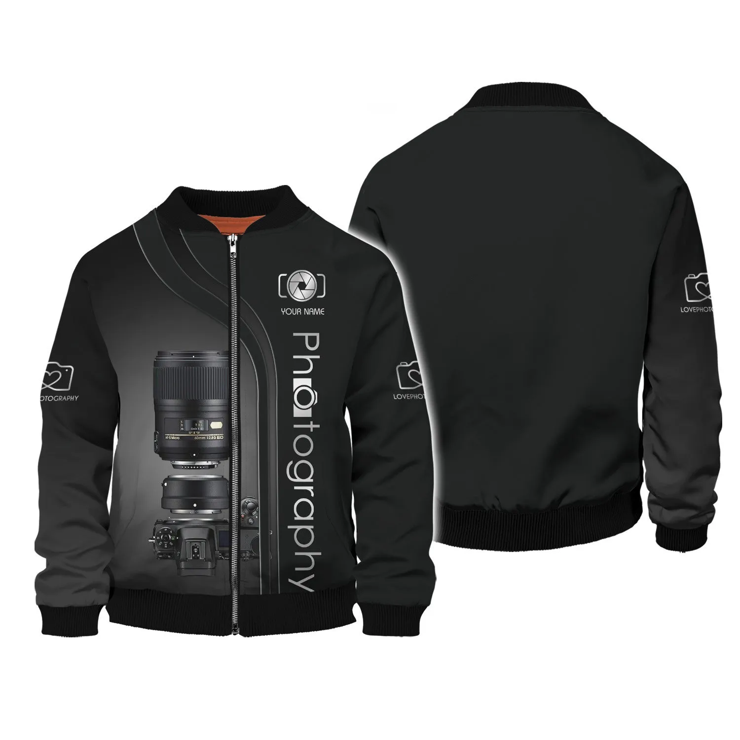 NK Camera 3D Shirts Photography Zipper Hoodie, Bomber, Sweater, Polo, Hawaiian,..Custom Photographer Shirts